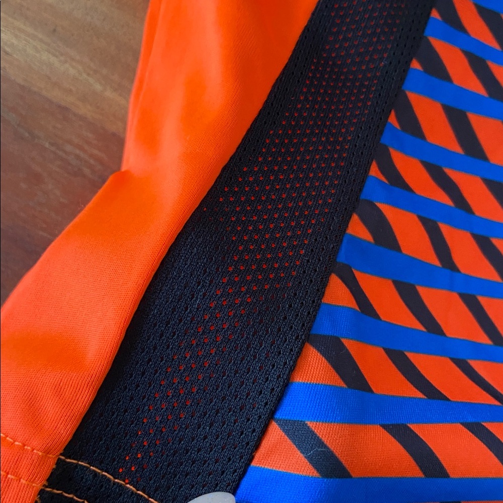 Boys athletic sport top soccer neon orange black moisture wicking jersey 14/16 - Picture 5 of 10